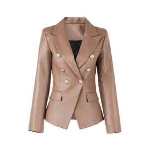 LEATHER LADIES FASHION SUITS