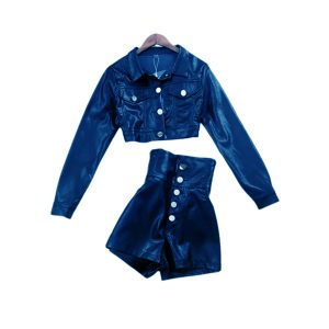 LEATHER LADIES FASHION SUITS